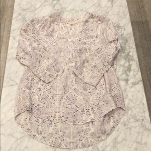 Rebecca Taylor Lavender Floral Print Blouse